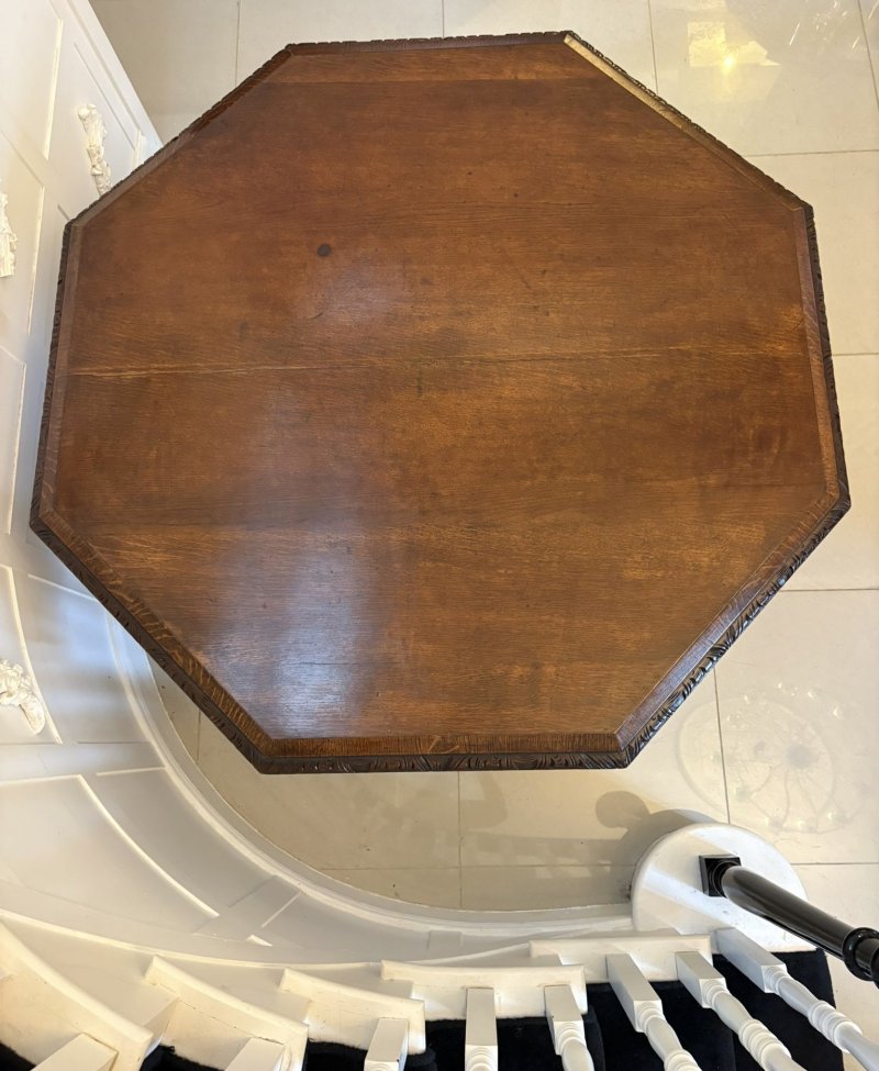 Superb Quality Large Antique Victorian Carved Oak Centre/Dining Table - Image 10